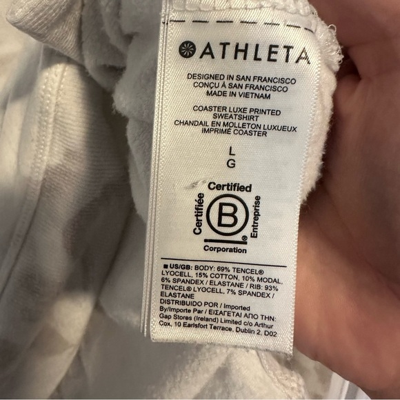 Athleta Boaster Luxe Printed Sweatshirt in Chakra Floral Bluff Grey - Picture 7 of 7